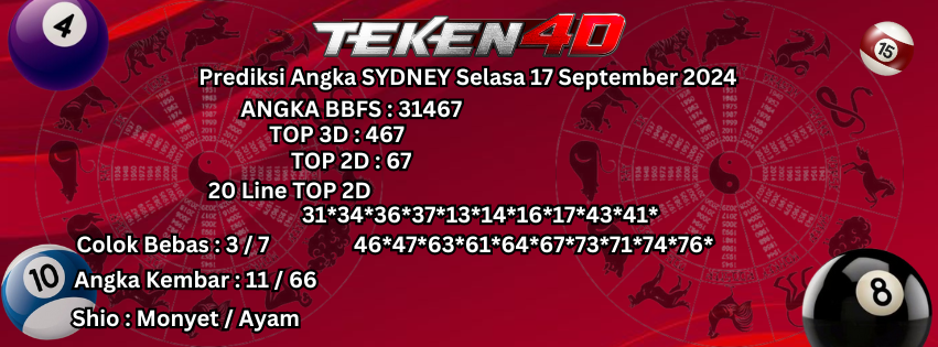 Prediksi Angka Hoki Sdy | Sydney, Selasa 17-09-2024