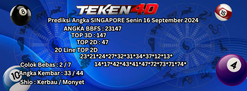 Prediksi Angka Hoki Sgp | Singapore, Senin 16-09-2024